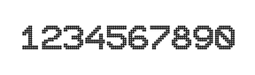 10×12数字点阵字体 ddN1012AA1468