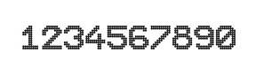 10×12数字点阵字体 ddN1012AA1472