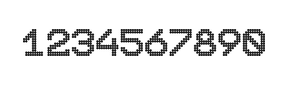 10×12数字点阵字体 ddN1012AA1474
