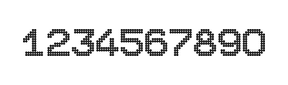 10×12数字点阵字体 ddN1012AA1476