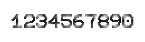 10×12数字点阵字体 ddN1012AA1477