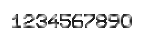 10×12数字点阵字体 ddN1012AA1481