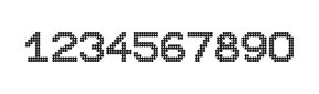 10×12数字点阵字体 ddN1012AA1483