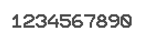 10×12数字点阵字体 ddN1012AA1484
