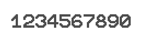 10×12数字点阵字体 ddN1012AA1489