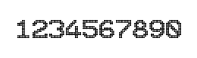 10×12数字点阵字体 ddN1012AA1496