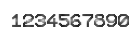 10×12数字点阵字体 ddN1012AA1498
