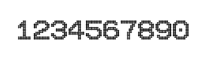 10×12数字点阵字体 ddN1012AA1500