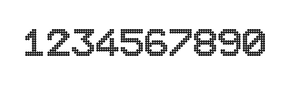 10×12数字点阵字体 ddN1012AA1501