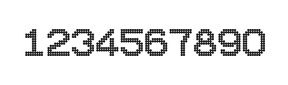 10×12数字点阵字体 ddN1012AA1502