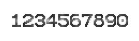 10×12数字点阵字体 ddN1012AA1504