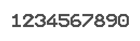 10×12数字点阵字体 ddN1012AA1506