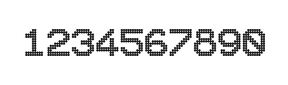 10×12数字点阵字体 ddN1012AA1507