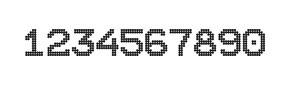10×12数字点阵字体 ddN1012AA1510