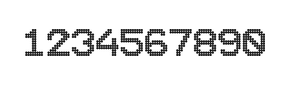 10×12数字点阵字体 ddN1012AA1512