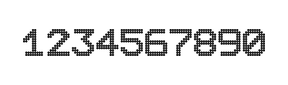 10×12数字点阵字体 ddN1012AA1517