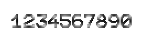 10×12数字点阵字体 ddN1012AA1520