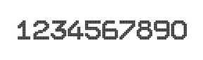 10×12数字点阵字体 ddN1012AA1522