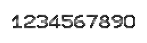 10×12数字点阵字体 ddN1012AA1525
