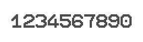 10×12数字点阵字体 ddN1012AA1526