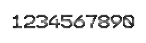 10×12数字点阵字体 ddN1012AA1533