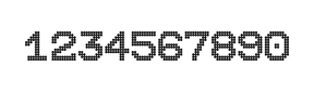 10×12数字点阵字体 ddN1012AA1540