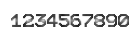 10×12数字点阵字体 ddN1012AA1543