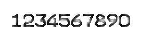 10×12数字点阵字体 ddN1012AA1545