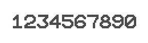 10×12数字点阵字体 ddN1012AA1546