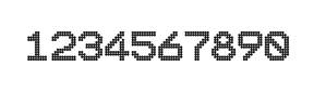 10×12数字点阵字体 ddN1012AA1547