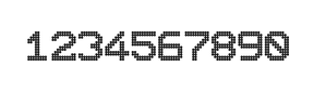 10×12数字点阵字体 ddN1012AA1554