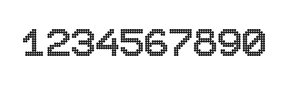 10×12数字点阵字体 ddN1012AA1556