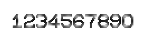 10×12数字点阵字体 ddN1012AA1566