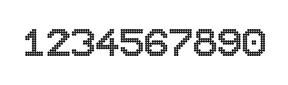 10×12数字点阵字体 ddN1012AA1567