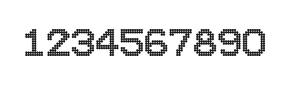 10×12数字点阵字体 ddN1012AA1570