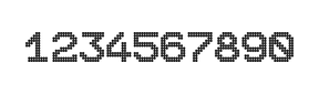 10×12数字点阵字体 ddN1012AA1574