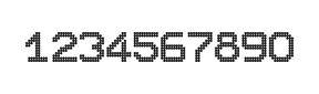 10×12数字点阵字体 ddN1012AA1580