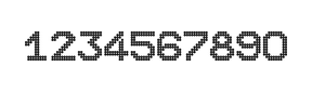 10×12数字点阵字体 ddN1012AA1588