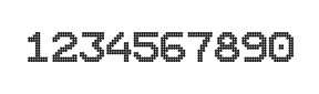 10×12数字点阵字体 ddN1012AA1589