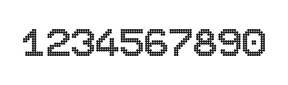 10×12数字点阵字体 ddN1012AA1591