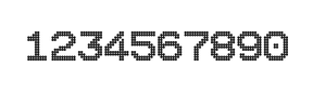 10×12数字点阵字体 ddN1012AA1592