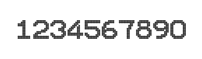 10×12数字点阵字体 ddN1012AA1593