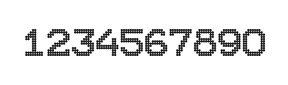 10×12数字点阵字体 ddN1012AA1597