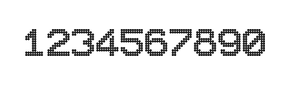 10×12数字点阵字体 ddN1012AA1600