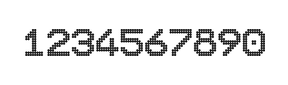 10×12数字点阵字体 ddN1012AA1611