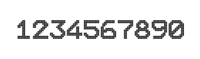 10×12数字点阵字体 ddN1012AA1614