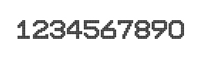 10×12数字点阵字体 ddN1012AA1621