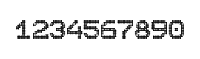 10×12数字点阵字体 ddN1012AA1629