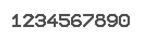 10×12数字点阵字体 ddN1012AA1632