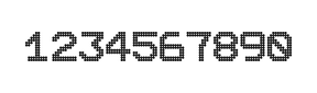 10×12数字点阵字体 ddN1012AA1633